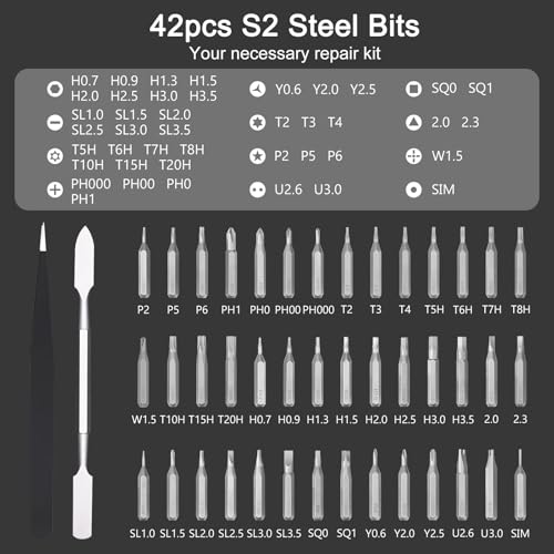 Precision Screwdriver Set, 46 in 1 Mini Magnetic Screwdriver Set, Multifunction Precision Kit, Portable Repair Tool Kit for Computer, Eyeglass, Phone, Watch