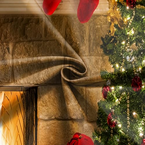 8x8Ft Christmas Themed Fireplace Vinyl Photography Backdrop Photo Background Studio Prop - size: 8X8Ft