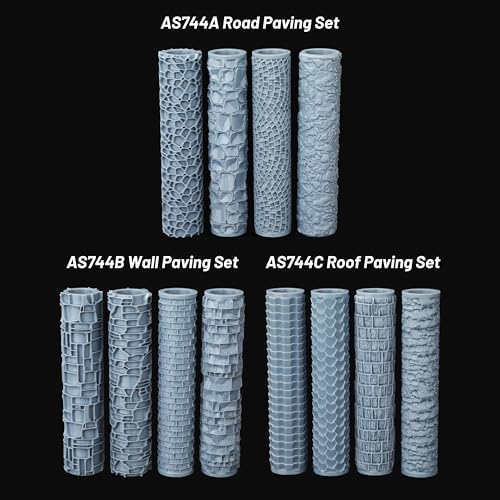 AUSPDICE DND Terrain Texture Roller Set for Dungeons and Dragons Scenarios - color: As744b Wall Paving Set