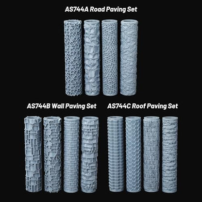 AUSPDICE DND Terrain Texture Roller Set for Dungeons and Dragons Scenarios - color: As744b Wall Paving Set