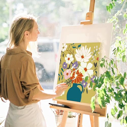 Cholemy 36 Pcs Paint and Sip Kit Gift for Adults 8''x10'',Flowering - style: Flowering