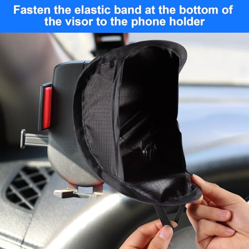 Lyreh 2pcs Phone Sun Shade, Foldable Anti-Glare Cellphone Sun Shield - color: Black