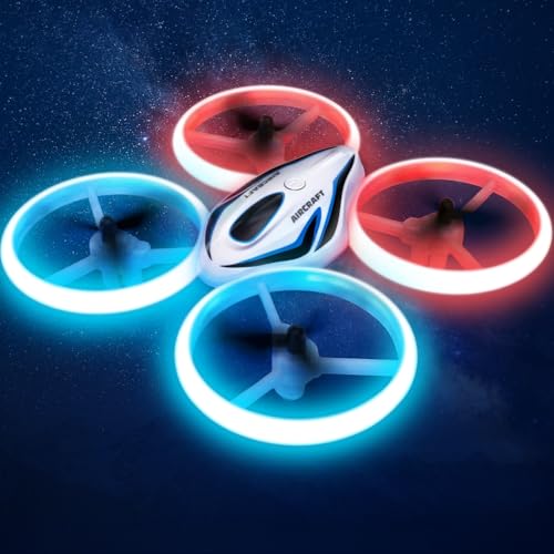 Veeniix Mini Drone for Kids Anti-Collision RC Quadcopter LED Light - color: Blue