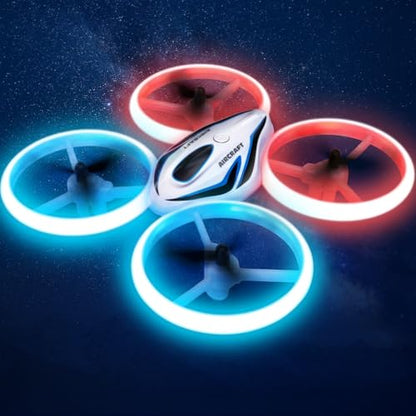 Veeniix Mini Drone for Kids Anti-Collision RC Quadcopter LED Light - color: Blue