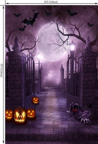 5X7FT Halloween Theme Pictorial Cloth Customized Photography Backdrop Background Studio Prop TP262A - size: 5'x7'