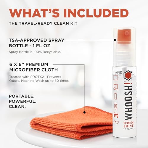 WHOOSH! Screen Shine Go – Refillable Screen Cleaner Kit, 1 fl oz - size: 1 fl oz (Pack of 1)
