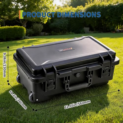 Lockable Waterproof Equipment Case with Telescoping Handle