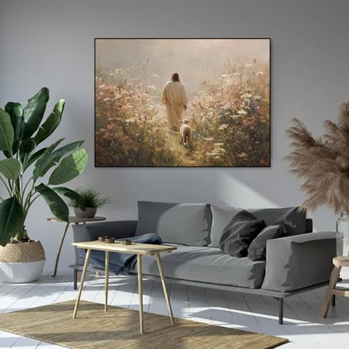 Jesus Paint by Numbers Kit for Adults Framed Canvas 12X16 in, Frameworkless - color: YH02807
