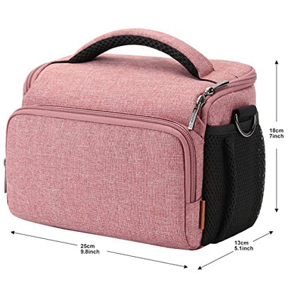 DOMISO Concept Camera Sling Bag,Everyday Small Shoulder Crossbody Bag - color: Pink