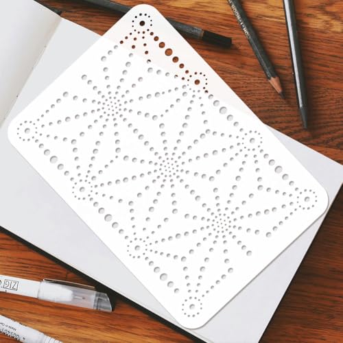 Geometric Star Stencil for Painting 11.69" x 8.27" Reusable DIY - style: Modern Geometric A