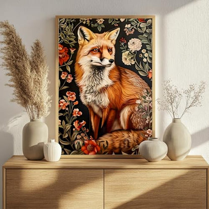 Fox Paint by Numbers Kit for Adults, 16x20 inch - color: Fox