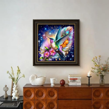 5D Hummingbird Diamond Art kits for Adults Beginners 13.8x13.8 Inch - color: KM1158-1