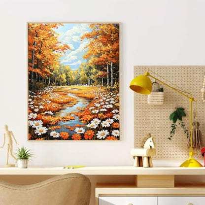 Landscape Paint by Numbers Kit for Adults 16x20 inch (without Frame) - color: MT23104-US