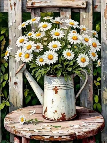 ZeeLionArt Diamond Art Kit, Daisy Flower, 12x16 Inch - color: DP04650
