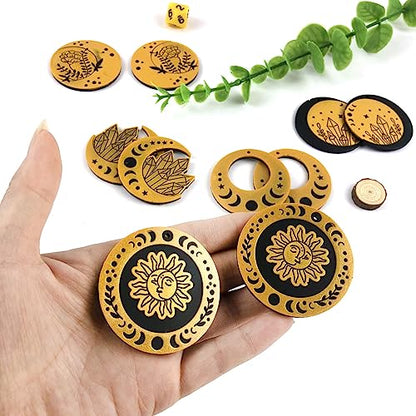 kingmise Moon Phase Earrings Pendant, epoxy Resin Silicone Mold 8943-8944