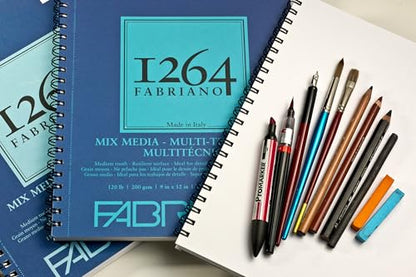 Fabriano 1264 Mixed Media Pad, 11" x 14", 120 lb.