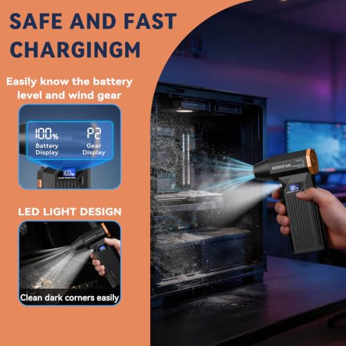 Electric Air Duster - 150000RPM Rechargeable Cordless Compressed Air Duster
