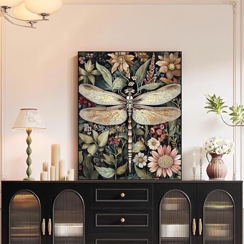XTCIXAL Paint by Numbers Kit for Adults, Dragonfly, 16X20 Inch - color: 06-Dragonfly