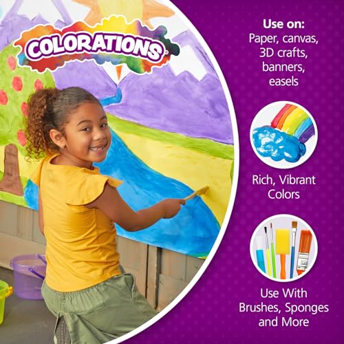 Colorations Paraben-Free Washable, Vibrant White Tempera Paint, 1 Gallon - color: White