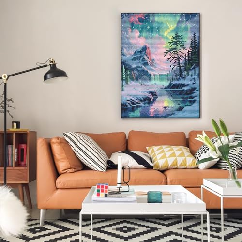 Diamond Art Kits for Adults, Aurora DIY 5D Diamond Painting for Beginners - color: BLKJDP16