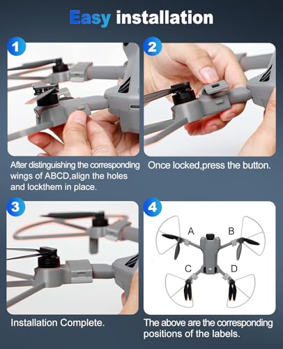[4pack+4pack] Propellers for DJI Mini 5 Pro,NOUKAJU Protective Cover Drone Propeller Blades,Replacement Propeller Blades,Anti-Collision,Propellers Guard for DJI Mini 5 Pro(Gray)