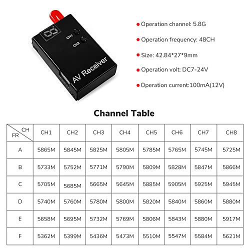 Radiolink 5.8G 48CH Wireless Image Transmission Receiver&5.8G OSD Camera for RC8X Transmitter FPV Display