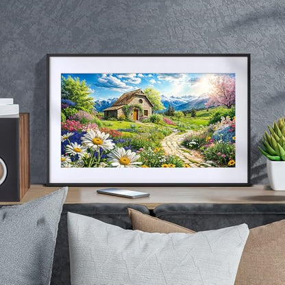 YOYA Large Diamond Art Kits for Adults, Landscape, 27.5 x 15.7 Inch - color: Flowers House 031