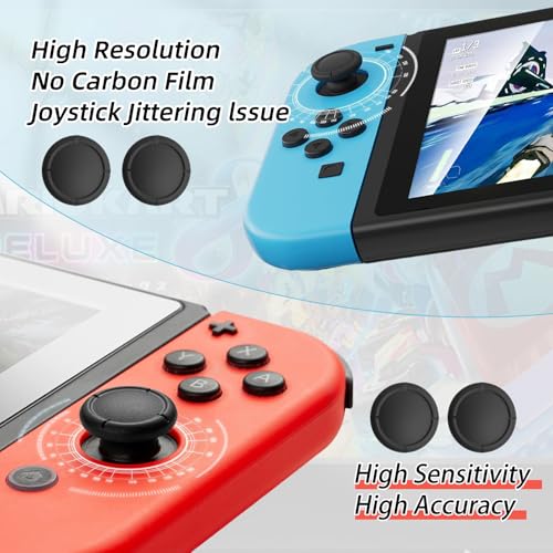 8Pcs, Replacement Joystick Covers for Nintendo Switch/Oled/Lite, Black - color: 8PCS Black