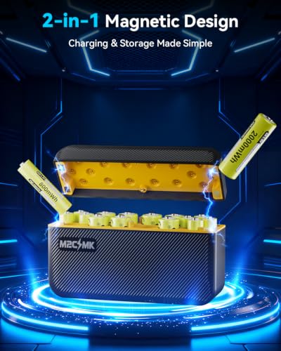 Rechargeable 8 AA and 8 AAA Lithium Batteries with USB-C Charger
