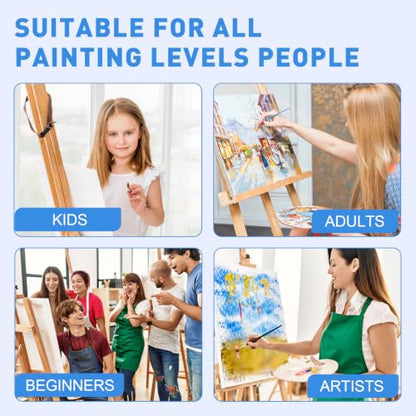 ESRICH 48 Pack Canvas Boards for Painting, Paint Canvas for Adults & Kids - size: 48 Pack(4x4 4x6 5x6 6x6 8x10 10x10 9x12 11x14)
