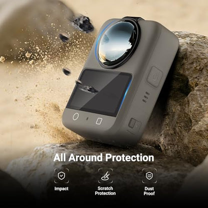 NEEWER ND Filter Set Compatible with DJI Osmo 360 Only, ND16 (4 Stops) Snap On Multicoated Optical Glass Neutral Density Lens Filter Action Camera Accessories with Screen Protector, 2 Pack - style: 2 Packs ND16