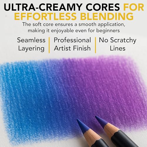 Castle Art Supplies 120 Colored Pencils for Adults - Professional Quality