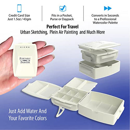 Micro Expansion Pans (8) – Carry Up to 16 Colors Instantly – Travel – Pocket Size – Featherweight - Quality