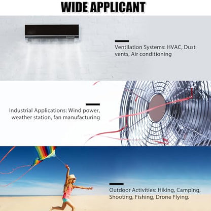 Anemometer Bluetooth 65MPH, AIOMEST HVAC Air Flow Wind Meter CFM AI-100APP - color: AI-100APP Bluetooth Anemometer