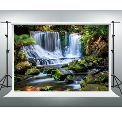 Jungle Waterfall Backdrop 6x4ft Nature Scenery Photography Background - color: Style 3, size: 6ftx4ft