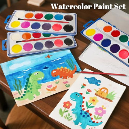 OSIMIG 30 Pack Watercolor Paint Set Bulk, Water Color Paint Sets for Kids