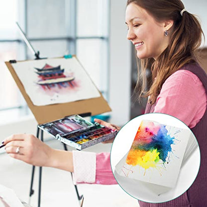 TecUnite 4 x 4 Inch 60 Sheets Watercolor Paper Pad Bulk - size: 4 x 4 inch