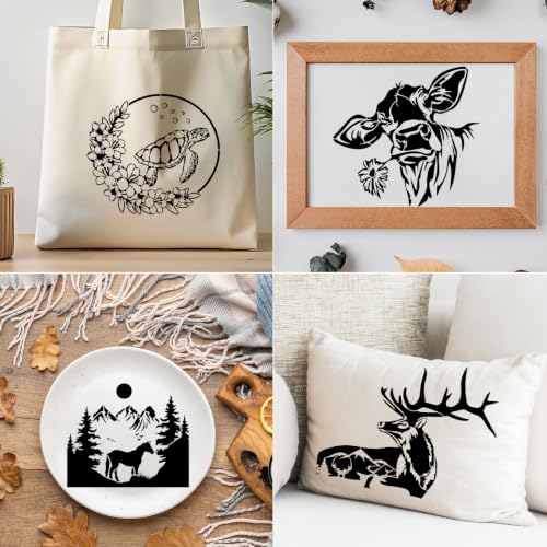 Large Animals Stencil for Walls Reusable Painting Templates for Crafts Wood - style: Animals