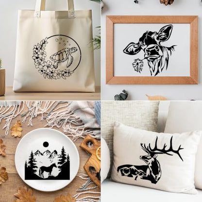 Large Animals Stencil for Walls Reusable Painting Templates for Crafts Wood - style: Animals