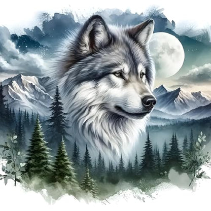 Shouruihua Wolf Diamond Painting Kits for Adults, Wolf Diamond Art Kits - color: Wolf