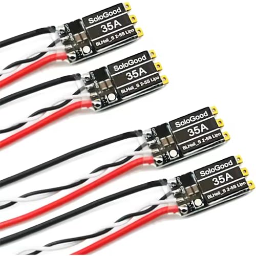 4PCS 35A ESC Lipo BLHeli_S Electronic Speed Controller Support Dshot 150/300 / 600 Brushless ESC for FPV Racing Drone Multicopter Quadcopter