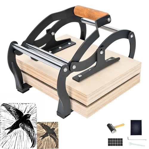 TOPOWN Linocut Printing Hand Lever Press Machine, Linocut Press Machine - color: Black