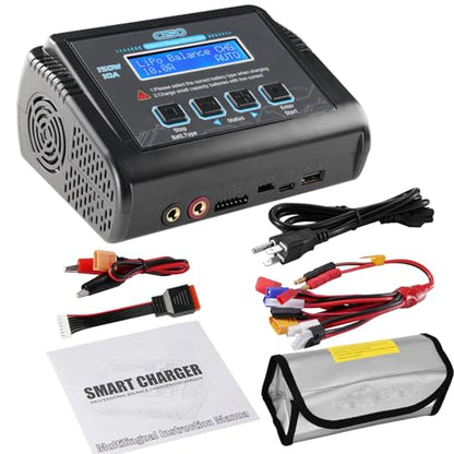 LiPo Battery Charger, 150W 10A Balance Fast Charger for RC Car Drone