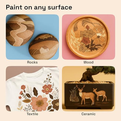ARTISTRO 12 Skin Tones Paint Pens for Glass Marking - Extra-Fine Tip - color: Skin Tone
