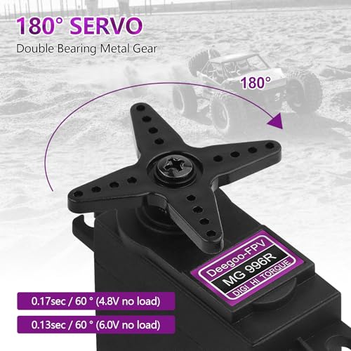 Deegoo-FPV MG996R 55g Metal Gear Digital Servos, 4-Pack - style: MG996R-4pack