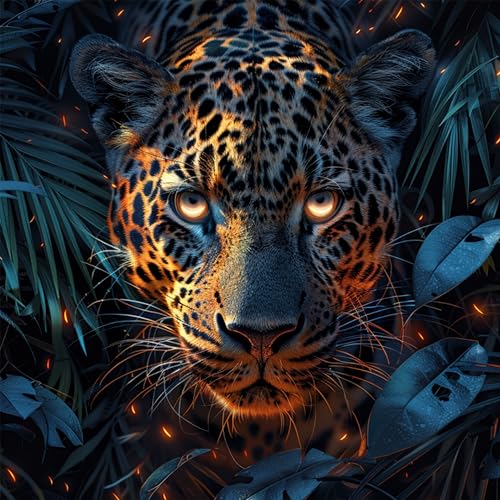 ILYUFO Diamond Art Kits for Adults Forest Leopard DIY Diamond Painting - color: Forest Leopard