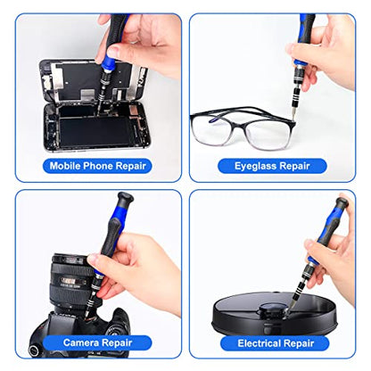 142 IN 1 Professional Computer Repair Tool Kit, Precision Screwdriver Set with 120 Bits Magnetic Repair Tool Kit for iPhone, MacBook, Computer, Laptop, PC, Tablet, PS4, Game Console, and Others