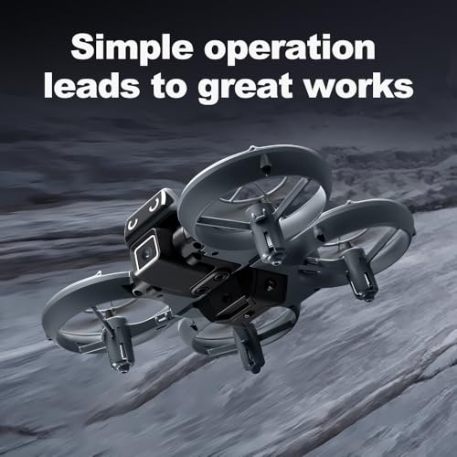 Mini RC Drone with HD Camera for Beginners, Altitude Hold, One-Key Takeoff, 3D Flips, Hovering, APP Control, Remote Control Quadcopter with 3 Batteries, Small Helicopter Airplane Drones Gifts for Adults Mini Quadcopter with LED Lights & All-Round Propelle