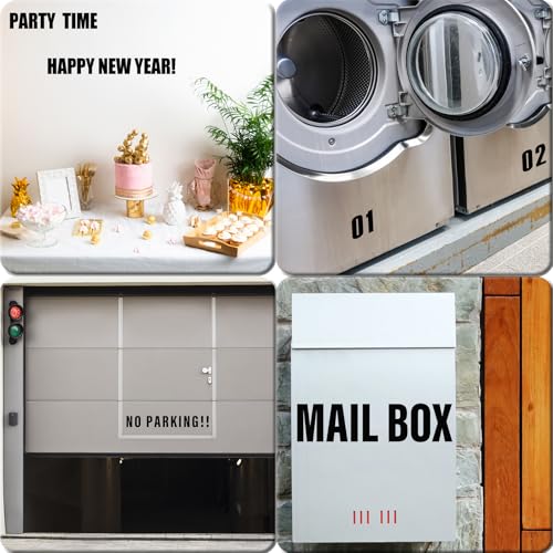 Letter Stickers,Mailbox Numbers,4 Inch Waterproof Vinyl Alphabet - color: Black, size: 4 Inch