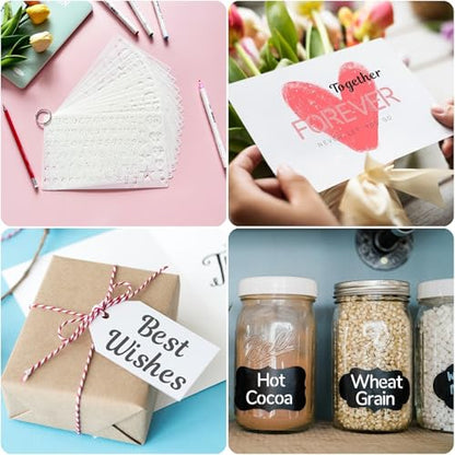 1/2, 3/4, 1, 2 Inch Letter Stencils for Painting, 14 Pack Plastic Small Number and Alphabet Stencil for Crafts Art Projects